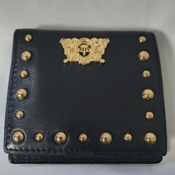Y2K Juicy Couture Genuine Black Leather Wallet with Gold Studs - Picture 8 of 8